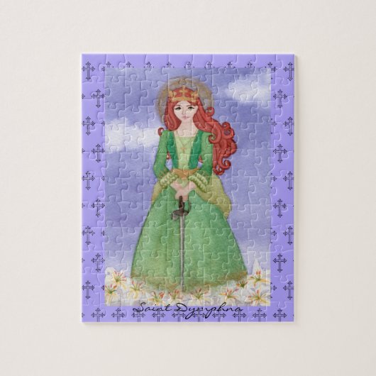 Saint St. Dymphna Jigsaw Puzzle Gift (Vertical)
