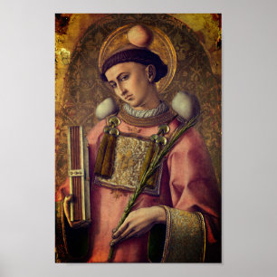 Saint Stephen (van Carlo Crivelli, 1476) Poster