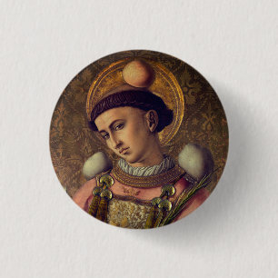 Saint Stephen (van Carlo Crivelli, 1476) Ronde Button 3,2 Cm