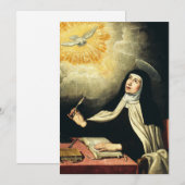 Saint Teresa van Avila Feestdagenkaart (Voorkant / Achterkant)