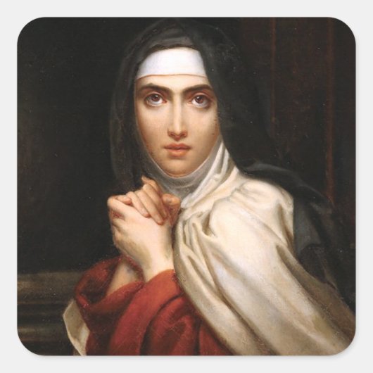 Saint Teresa van Jezus Vierkante Sticker (Voorkant)