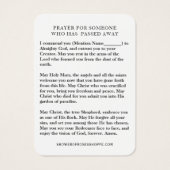 Saint Thérèse de Lisieux Prière Sympathie Funérail (Dos)