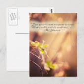 Saint Therese Desires Quote Briefkaart (Voorkant / Achterkant)