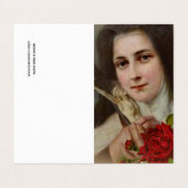 Saint Therese Funeral Prayer Memorial Carte Sainte (Extérieur déplié)