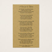 Saint-Thérèse, le petit poème aux fleurs (Dos)