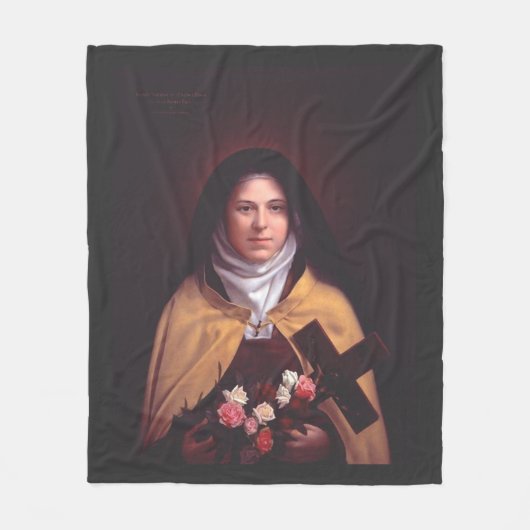 Saint Therese of Lisieux Fleece Deken (Voorkant)