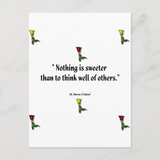 Saint Therese Quote 1 Briefkaart (Voorkant)