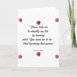 Saint Therese Quote Feestdagen Kaart