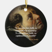 Saint Thomas Aquinas citaat over geloof Keramisch Ornament (Voorkant)
