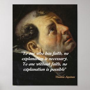Saint Thomas Aquinas citaat over geloof Poster
