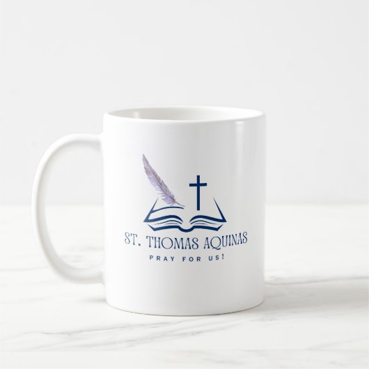 Saint Thomas d'Aquin, Priez Pour Nous Mug (Gauche)