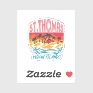 Saint Thomas Maagdeneilanden Surfstrand Ocean Va Sticker