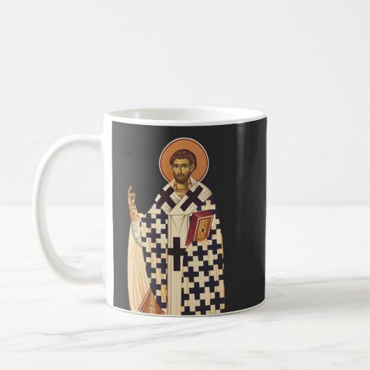 Saint Timothy de eerste Christelijke bisschop van  Koffiemok (Links)