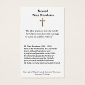 Saint Titus Brandsma Carte religieuse Sainte (Dos)