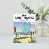Saint-Tropez Frankrijk reisposter (Staand voorkant)