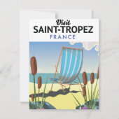 Saint-Tropez Frankrijk reisposter (Achterkant)