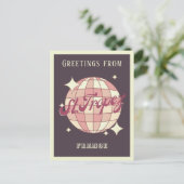 Saint Tropez Frankrijk retro partij Briefkaart (Staand voorkant)