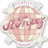 Saint Tropez Frankrijk vakantie decor accessoire Sticker (Voorkant)