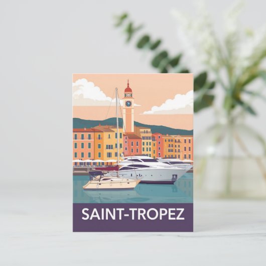  Saint-Tropez Reizen - Franse Rivier Briefkaart (Staand voorkant)