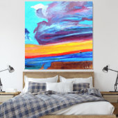 Saint-Tropez Skies Canvas Afdruk (Insitu (Slaapkamer))