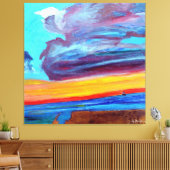 Saint-Tropez Skies Canvas Afdruk (Insitu (Woonkamer))