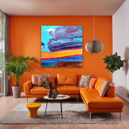 Saint-Tropez Skies Canvas Afdruk