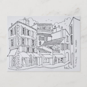 Saint-Tropez winkelen Franse Riviera, Frankrijk Briefkaart