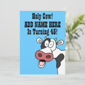 Saint Vache 45e anniversaire drôle Invitation de d (Debout devant)