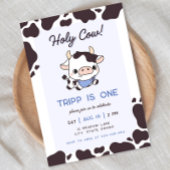 Saint Vache Blue Boy Invitation Anniversaire