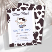 Saint Vache Blue Boy Invitation Anniversaire