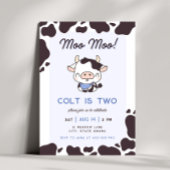 Saint Vache Blue Boy Invitation Anniversaire