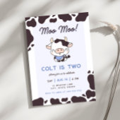 Saint Vache Blue Boy Invitation Anniversaire