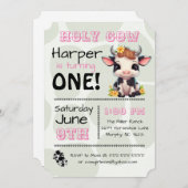 Saint-Vache Pays Anniversaire Fête Invitation (Devant / Derrière)