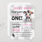 Saint-Vache Pays Anniversaire Fête Invitation (Devant / Derrière)