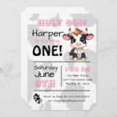 Saint-Vache Pays Anniversaire Fête Invitation (Devant / Derrière)