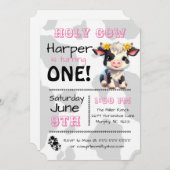 Saint-Vache Pays Anniversaire Fête Invitation (Devant / Derrière)