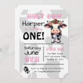 Saint-Vache Pays Anniversaire Fête Invitation (Devant / Derrière)