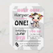 Saint-Vache Pays Anniversaire Fête Invitation (Devant / Derrière)