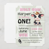 Saint-Vache Pays Anniversaire Fête Invitation (Devant / Derrière)