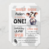 Saint-Vache Pays Anniversaire Fête Invitation (Devant / Derrière)