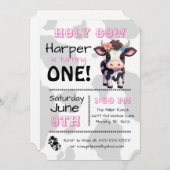 Saint-Vache Pays Anniversaire Fête Invitation (Devant / Derrière)