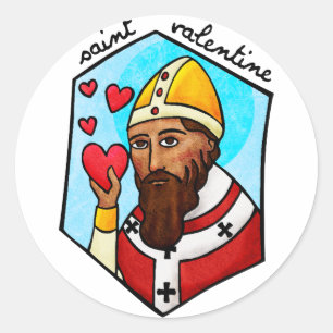 Saint Valentijn Ronde Sticker