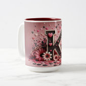 Saint-Valentin 3D A à Z Alphabet Café Mug (Devant gauche)