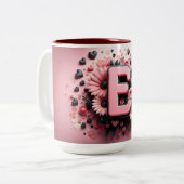 Saint-Valentin 3D A à Z Alphabet Café Mug (Devant gauche)