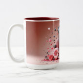 Saint-Valentin 3D A à Z Alphabet Café Mug (Gauche)