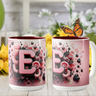 Saint-Valentin 3D A à Z Alphabet Café Mug