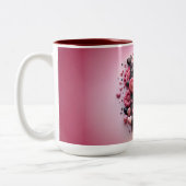 Saint-Valentin 3D A à Z Alphabet Café Mug (Gauche)