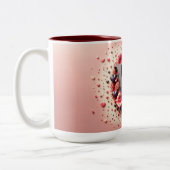 Saint-Valentin 3D A à Z Alphabet Café Mug (Gauche)