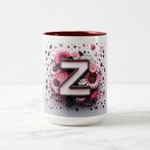 Saint-Valentin 3D A à Z Alphabet Café Mug (Centre)