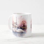 Saint Valentin à Paris - Couple de cygnes - Mug (Devant gauche)